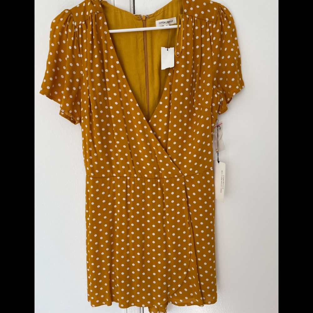 Yellow Polka Dot Romper